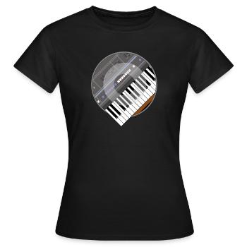 electro synth - Women's T-Shirt - black - Front - AI Model Female 172 dark (172cm)