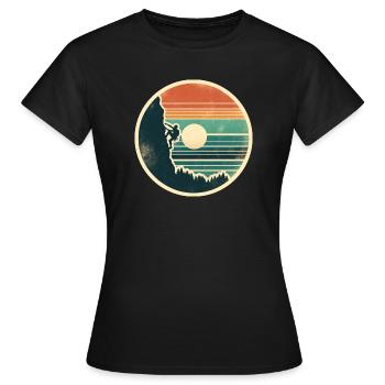 Escalade Alpinistes Montagnes Rochers Bloc - T-shirt Femme - noir - Devant - AI Model Female 172 dark (172cm)