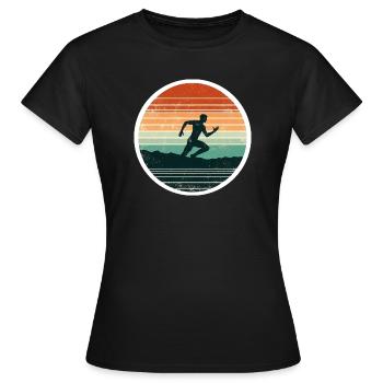 Sprinter Runner Athletics Sports - Women's T-Shirt - black - Front - AI Model Female 172 dark (172cm)