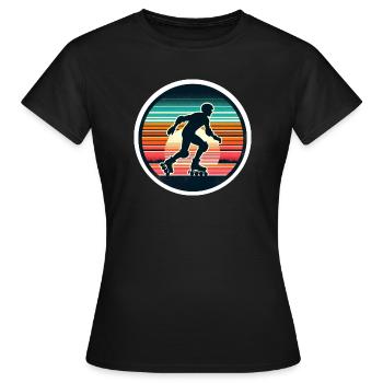 Roller - T-shirt Femme - noir - Devant - AI Model Female 172 dark (172cm)