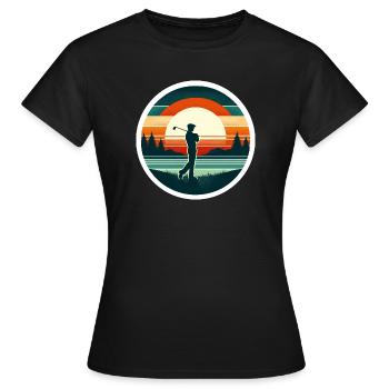 Golf Golfspieler Golfer - T-shirt Femme - noir - Devant - AI Model Female 172 dark (172cm)