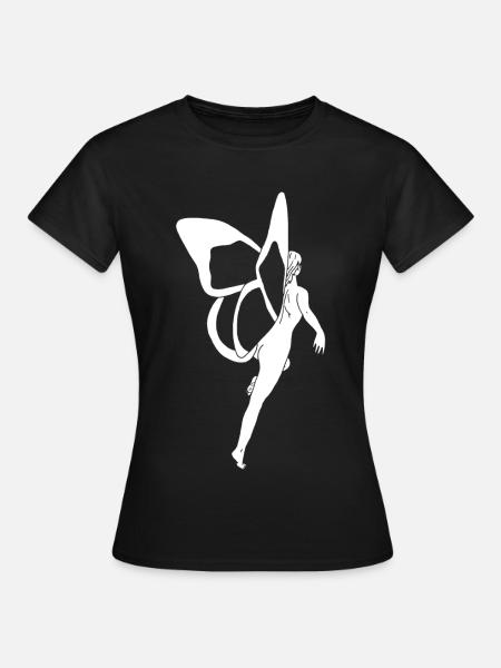 Schmetterling Frau (weiß) - Frauen T-Shirt - Schwarz