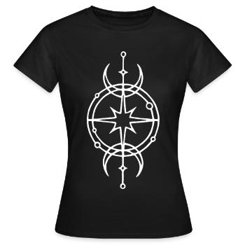 Symbole blanc de protection - T-shirt Femme - noir - Devant - AI Model Female 172 dark (172cm)