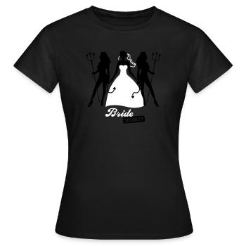 JGA - Bride security - Bride - Team - Teufel 2C - Women's T-Shirt - black - Front - AI Model Female 172 dark (172cm)