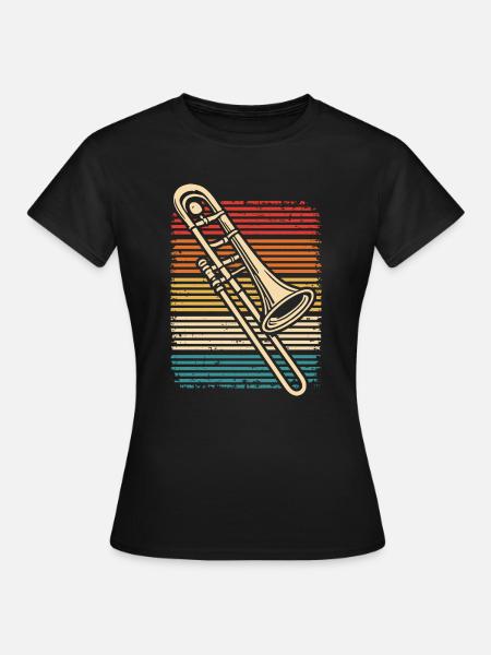 Trombone Player Retro Trombone Trombonist - Women's T-Shirt - black
