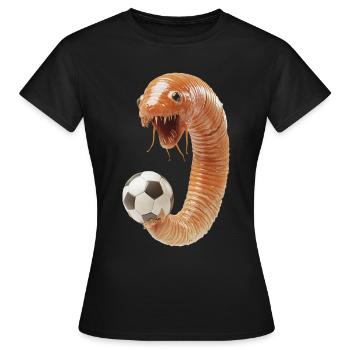 Wurm - Frauen T-Shirt - Schwarz - Vorne - AI Model Female 172 dark (172cm)