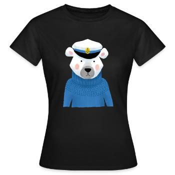 Seebär - Frauen T-Shirt - Schwarz - Vorne - AI Model Female 172 dark (172cm)