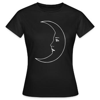 Luna - La lune - T-shirt Femme - noir - Devant - AI Model Female 172 dark (172cm)