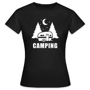 Caravane - T-shirt Femme - noir - Devant - AI Model Female 172 dark (172cm)