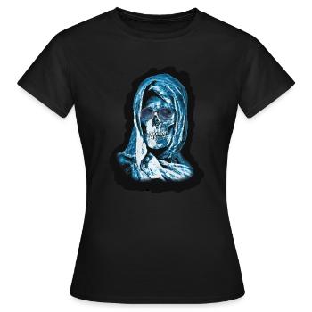 Grim Reaper Head - Women's T-Shirt - black - Front - AI Model Female 172 dark (172cm)