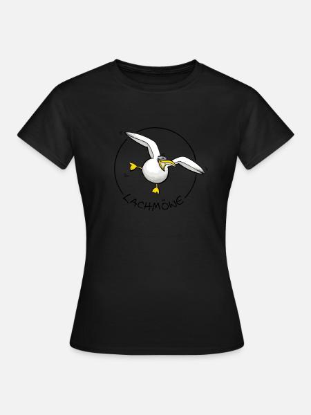Lachmöwe - Frauen T-Shirt - Schwarz