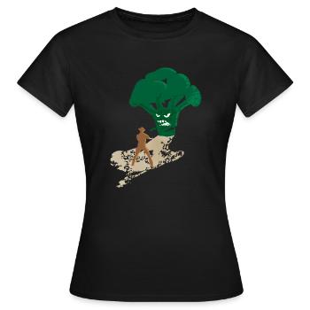 Endgegner Brokkoli - Frauen T-Shirt - Schwarz - Vorne - AI Model Female 172 dark (172cm)