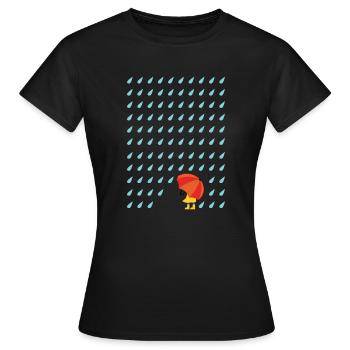 rain - Women's T-Shirt - black - Front - AI Model Female 172 dark (172cm)