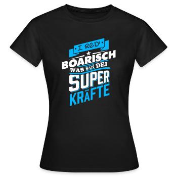 Bayern I red boarisch - Frauen T-Shirt - Schwarz - Vorne - AI Model Female 172 dark (172cm)