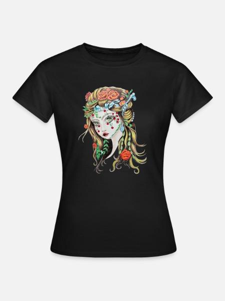 Blumenelfe, Elfe, Fee, Fantasy, Geschenk - Frauen T-Shirt - Schwarz