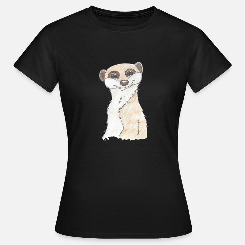Erdmännchen - Frauen T-Shirt - Schwarz