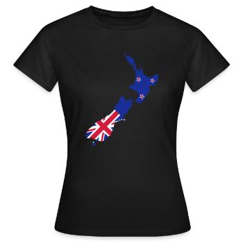 Nouvelle-Zélande - T-shirt Femme - noir - Devant - AI Model Female 172 dark (172cm)