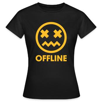 Ich bin heute offline - Frauen T-Shirt - Schwarz - Vorne - AI Model Female 172 dark (172cm)