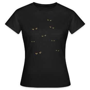 Cat's eyes - Women's T-Shirt - black - Front - AI Model Female 172 dark (172cm)