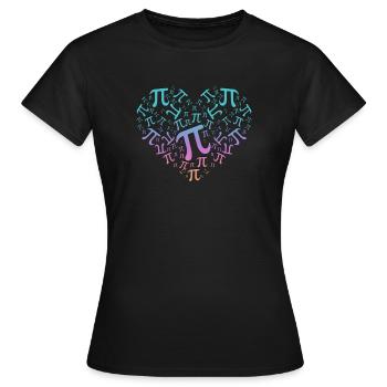 Pi Day Heart - T-shirt Femme - noir - Devant - AI Model Female 172 dark (172cm)