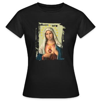 Holly Mary Maria Madonna Mariana Vierge Marie - T-shirt Femme - noir - Devant - AI Model Female 172 dark (172cm)