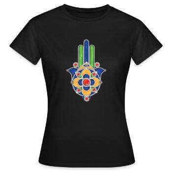 khamssa kabyle schmuck - Frauen T-Shirt - Schwarz - Vorne - AI Model Female 172 dark (172cm)