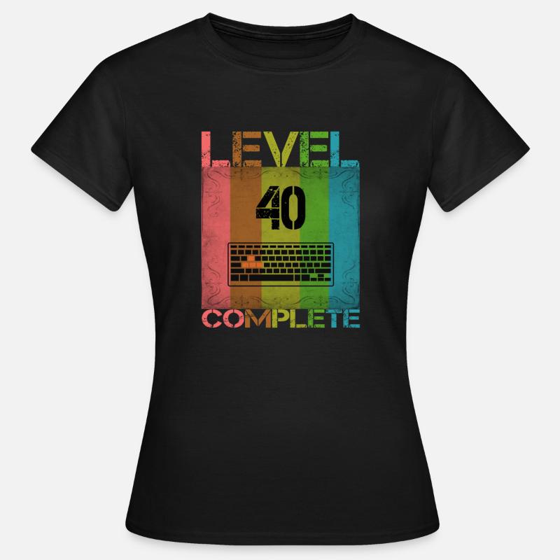 Level 40 Birthday Gift Idea - Women's T-Shirt - black