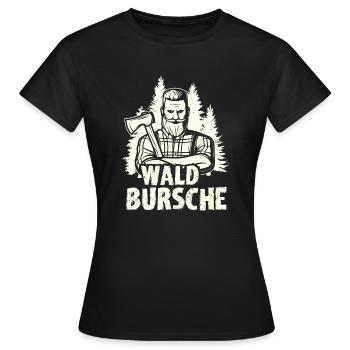 Bûcheron forestier - T-shirt Femme - noir - Devant - AI Model Female 172 dark (172cm)