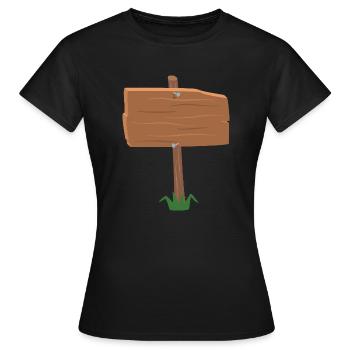 Schild Leer - Frauen T-Shirt - Schwarz - Vorne - AI Model Female 172 dark (172cm)