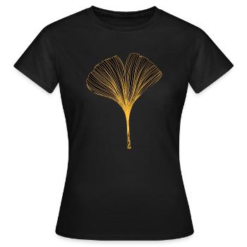 Ginkgo - T-shirt Femme - noir - Devant - AI Model Female 172 dark (172cm)