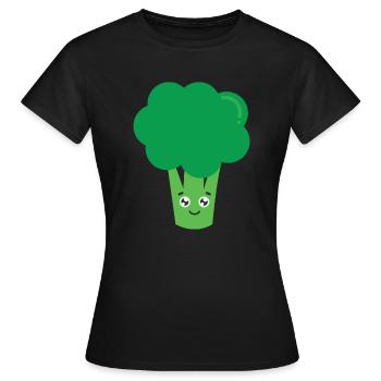 Brokkoli - Frauen T-Shirt - Schwarz - Vorne - AI Model Female 172 dark (172cm)