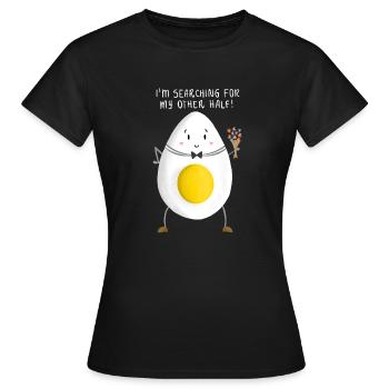 Romantic Boiled Egg - Women's T-Shirt - black - Front - AI Model Female 172 dark (172cm)