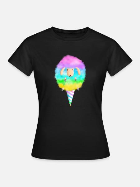 Cotton Candy Sheep - Women's T-Shirt - black