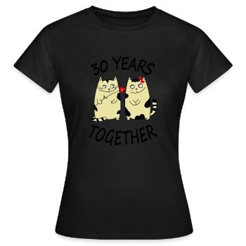 Voulez-vous être avec moi 30 ans - T-shirt Femme - noir - Devant - AI Model Female 172 dark (172cm)