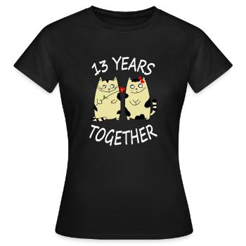 Voulez-vous être avec moi 13 ans - T-shirt Femme - noir - Devant - AI Model Female 172 dark (172cm)