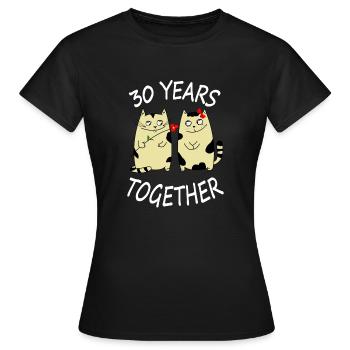 Voulez-vous être avec moi 30 ans - T-shirt Femme - noir - Devant - AI Model Female 172 dark (172cm)