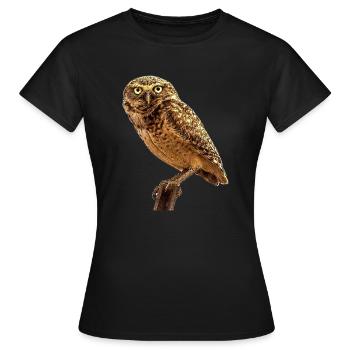 le hibou la chouette - T-shirt Femme - noir - Devant - AI Model Female 172 dark (172cm)