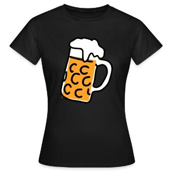 Mass Bier - Frauen T-Shirt - Schwarz - Vorne - AI Model Female 172 dark (172cm)