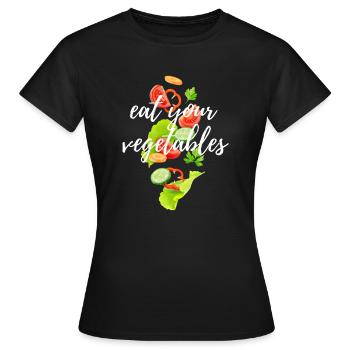mangez vos légumes - T-shirt Femme - noir - Devant - AI Model Female 172 dark (172cm)