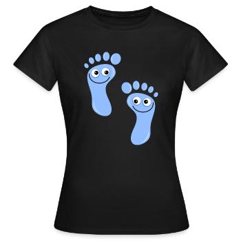 Happy Blue Feet - Women's T-Shirt - black - Front - AI Model Female 172 dark (172cm)