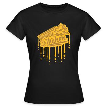 Tropfen Money Maker Selfmade - Frauen T-Shirt - Schwarz - Vorne - AI Model Female 172 dark (172cm)