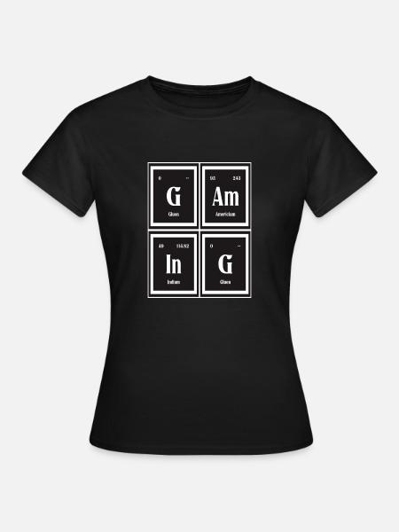Gaming-| Periodensystem der Elemente - Frauen T-Shirt - Schwarz