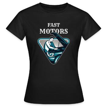 Fast Motors - Frauen T-Shirt - Schwarz - Vorne - AI Model Female 172 dark (172cm)
