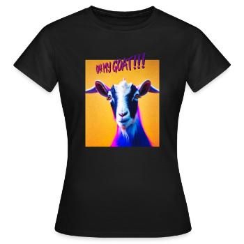Oh my goat! (GMO) - Women's T-Shirt - black - Front - AI Model Female 172 dark (172cm)