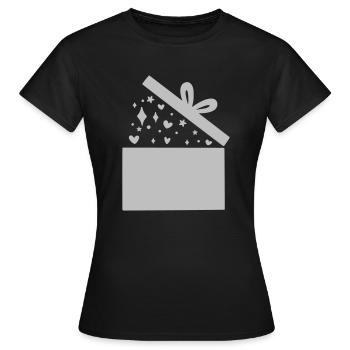 Geschenk einfärbig - Frauen T-Shirt - Schwarz - Vorne - AI Model Female 172 dark (172cm)