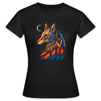 Fox Dream Catcher - Women's T-Shirt - black - Front - AI Model Female 172 dark (172cm)
