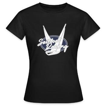 Bateaux de régate - T-shirt Femme - noir - Devant - AI Model Female 172 dark (172cm)