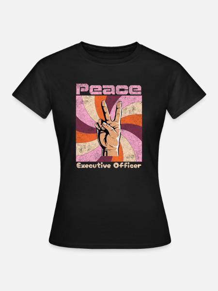 Friede. Hippie-Lebensstil - Frauen T-Shirt - Schwarz