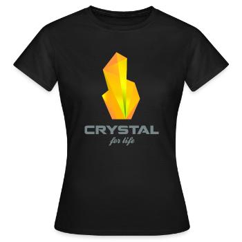 Cristal pour la vie - T-shirt Femme - noir - Devant - AI Model Female 172 dark (172cm)