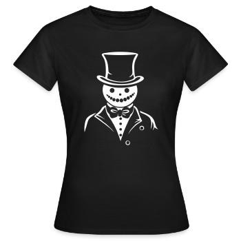 Schneemann Charmanter Frost - Frauen T-Shirt - Schwarz - Vorne - AI Model Female 172 dark (172cm)